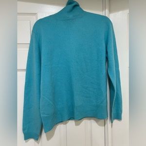 Croft & Barrow Turtleneck Light green Cashmere Long Sleeve Lightweight sweater L